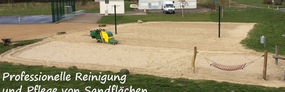 Sandreinigung auf Spielplätzen, Schulen oder Kindergärten durch die Firma Sandmaster.